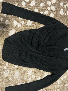 Athleta Dark Charcoal Gray Scoop Neck Sweater